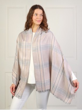 Shepherds Check Print Scarf